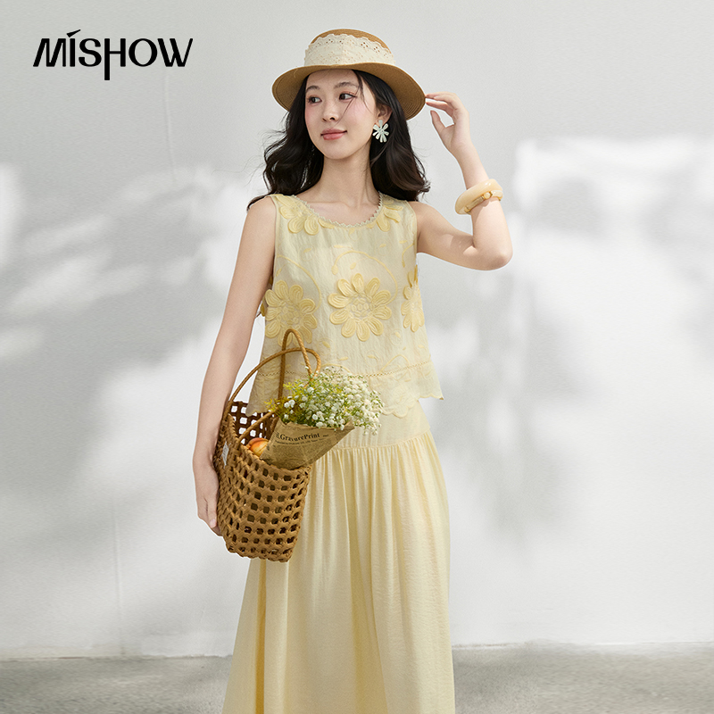 MISHOW French Floral Embroider - огляд і ціна Midi Skirt Floral