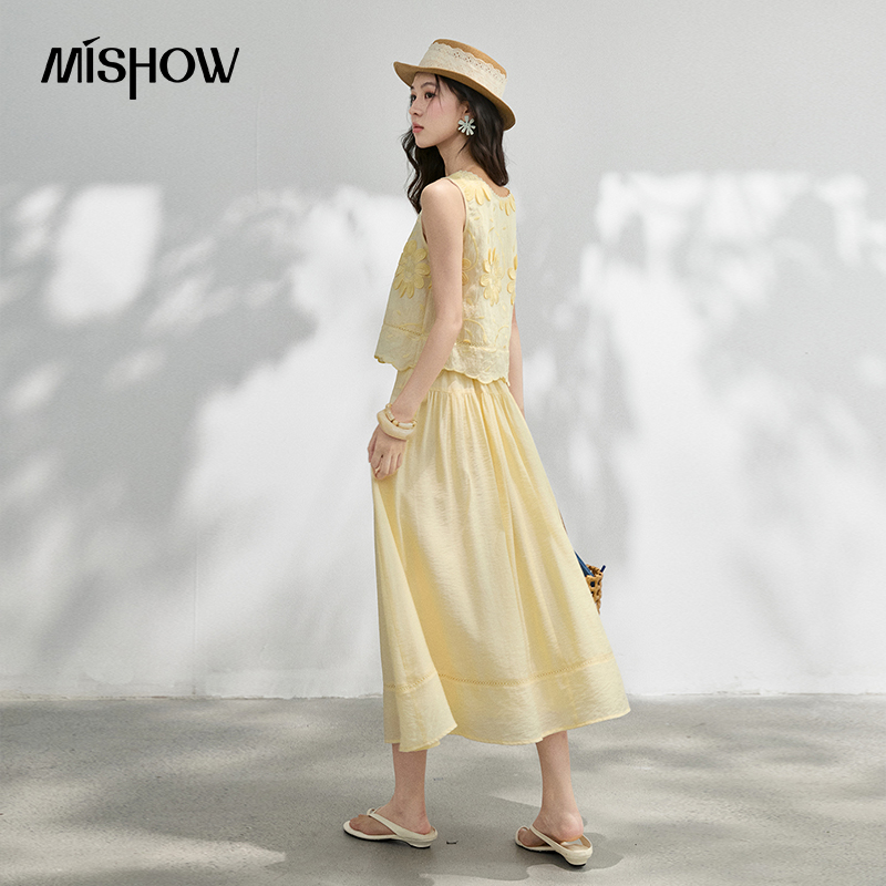 MISHOW French Floral Embroider - огляд і ціна Midi Skirt Floral