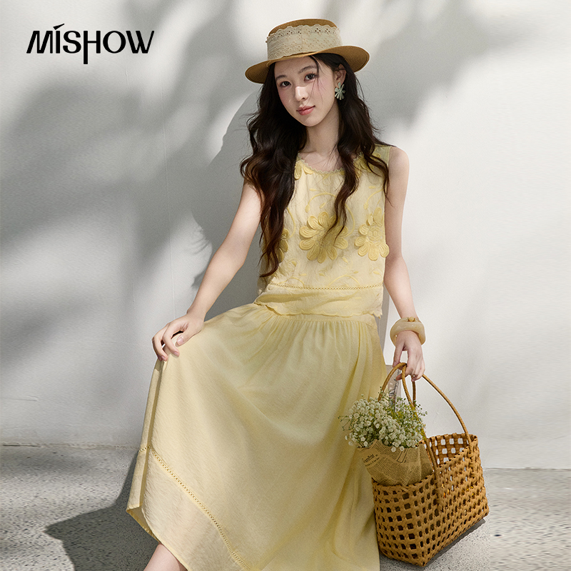 MISHOW French Floral Embroider - огляд і ціна Midi Skirt Floral