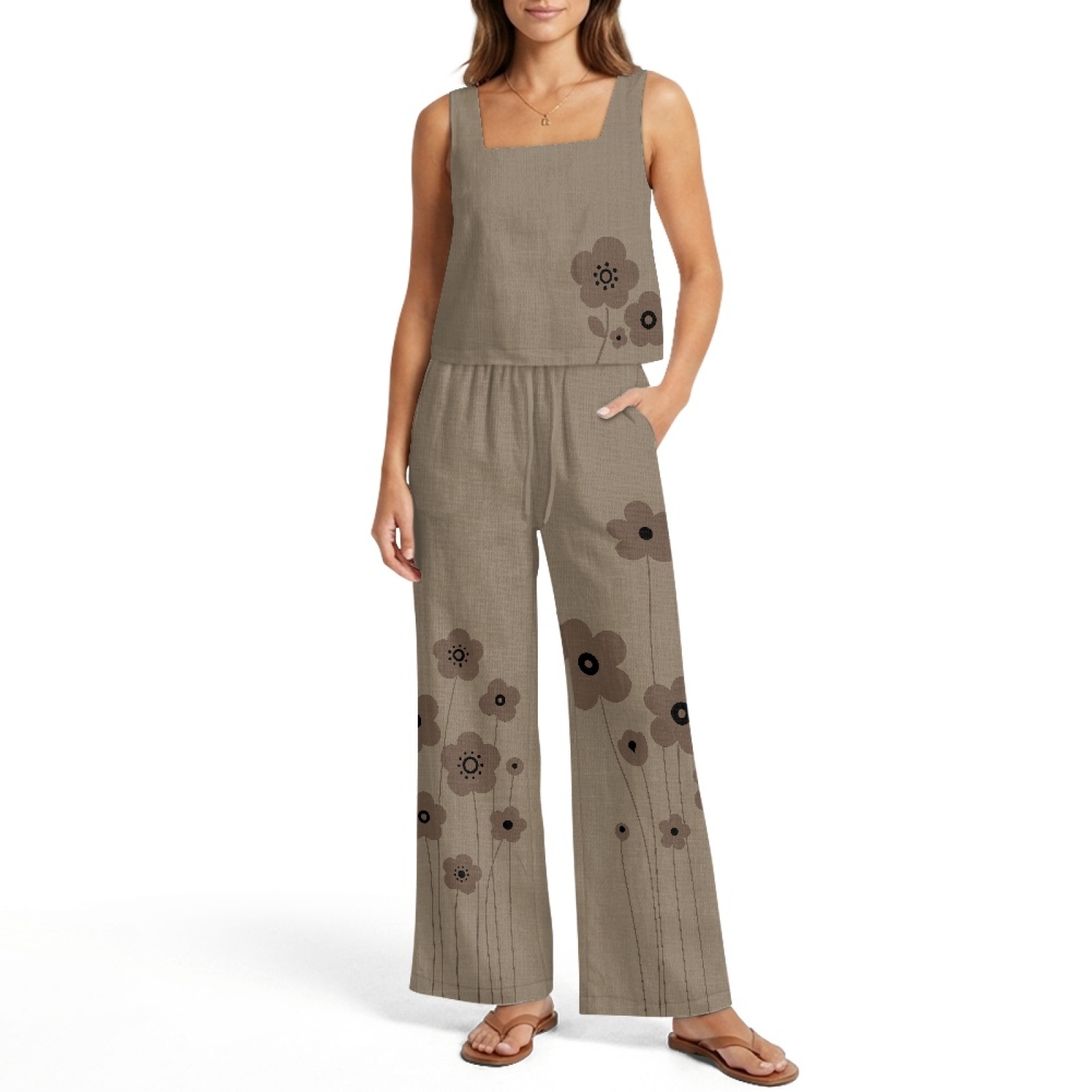 INSTANTARTS Women’s Linen Vest - огляд і ціна Linen Pant Wide