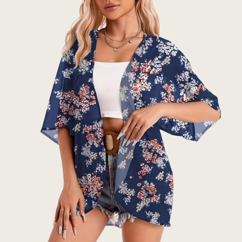 Swimsuit Woman 2025 Kimono Car - огляд і ціна Kimono Sheer Floral