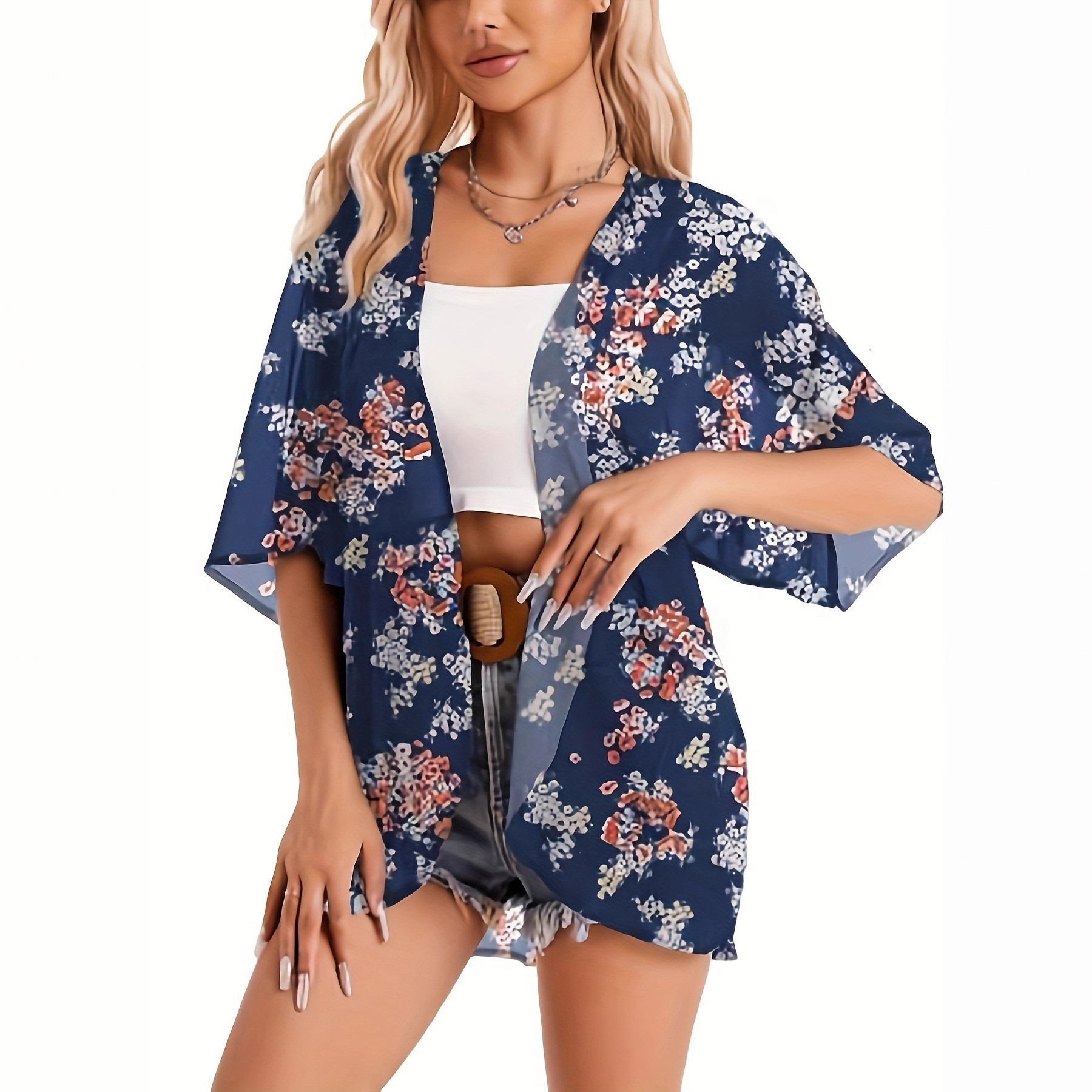 Swimsuit Woman 2025 Kimono Car - огляд і ціна Kimono Sheer Floral