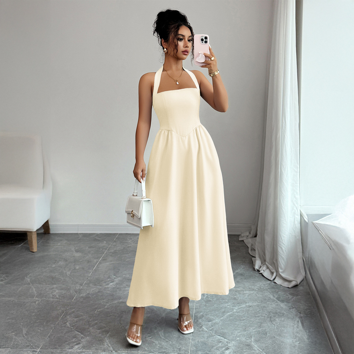 Women's Dress 5 Colors Halter  - огляд і ціна Maxi Dress Halter