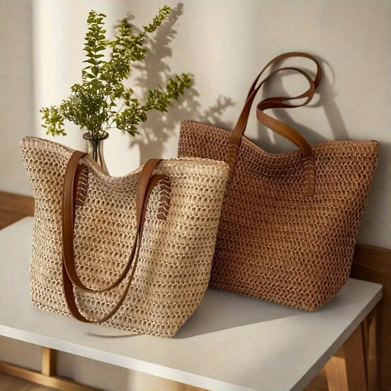 Fashionable and Versatile Wome - огляд і ціна Crochet Bag Raffia