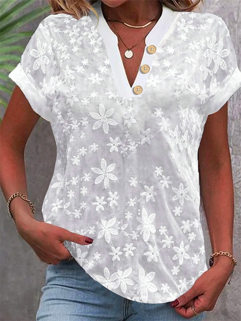Summer Women White Floral Embr - огляд і ціна Romper Floral Print