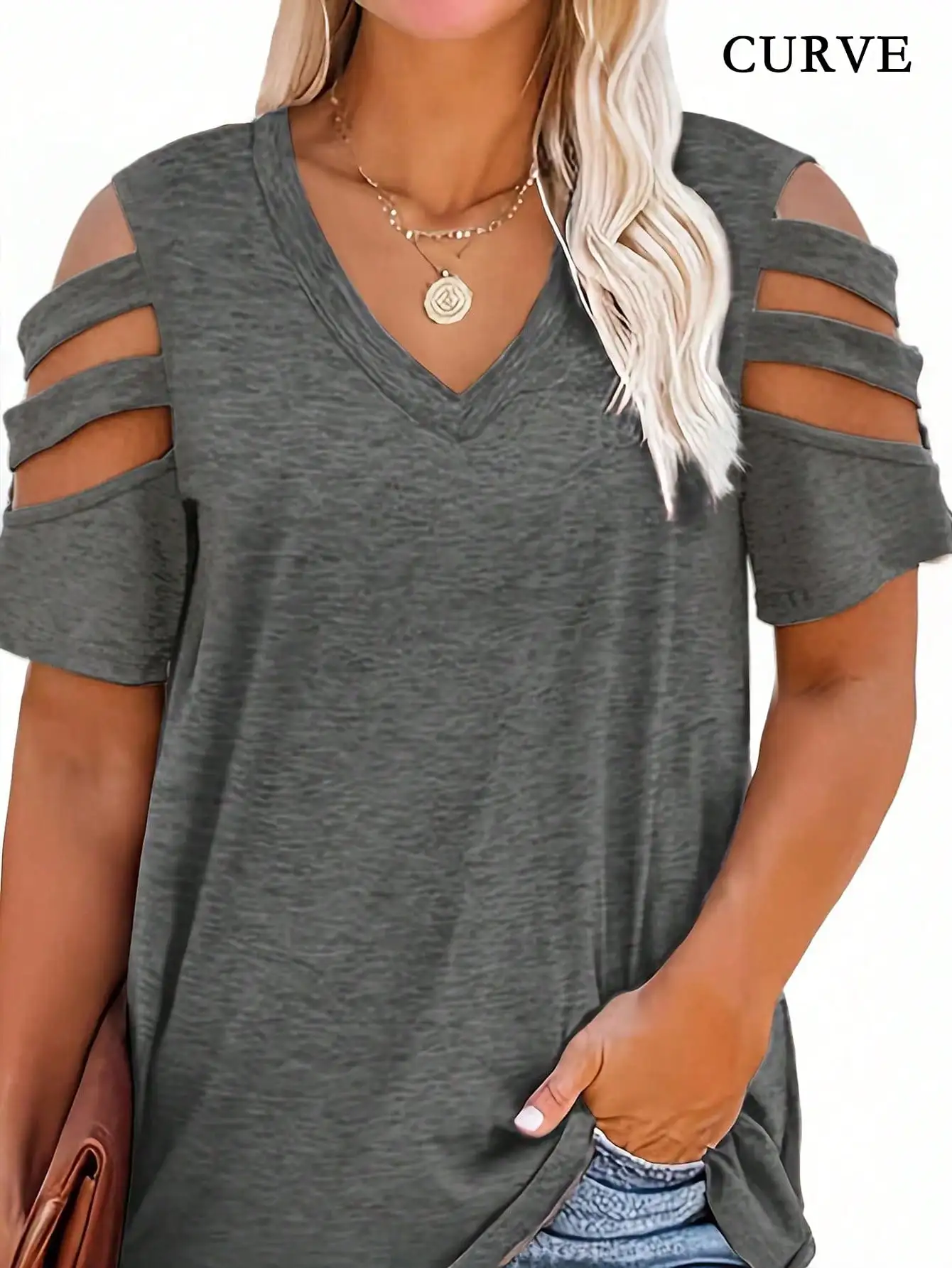 Women Fashion Plus Size 1XL-5X - огляд і ціна Blouse Off Shoulder