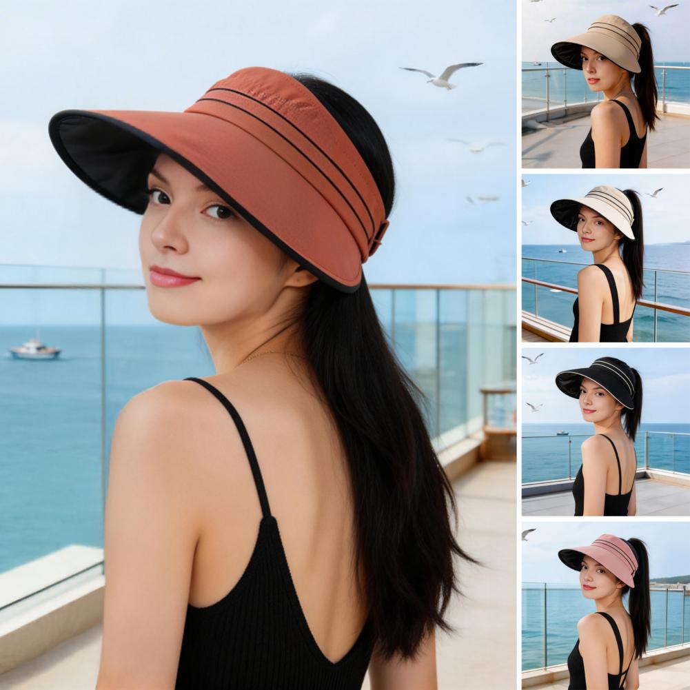 Women Sun Hat with Ponytail Ho - огляд і ціна Hat Floppy Wide