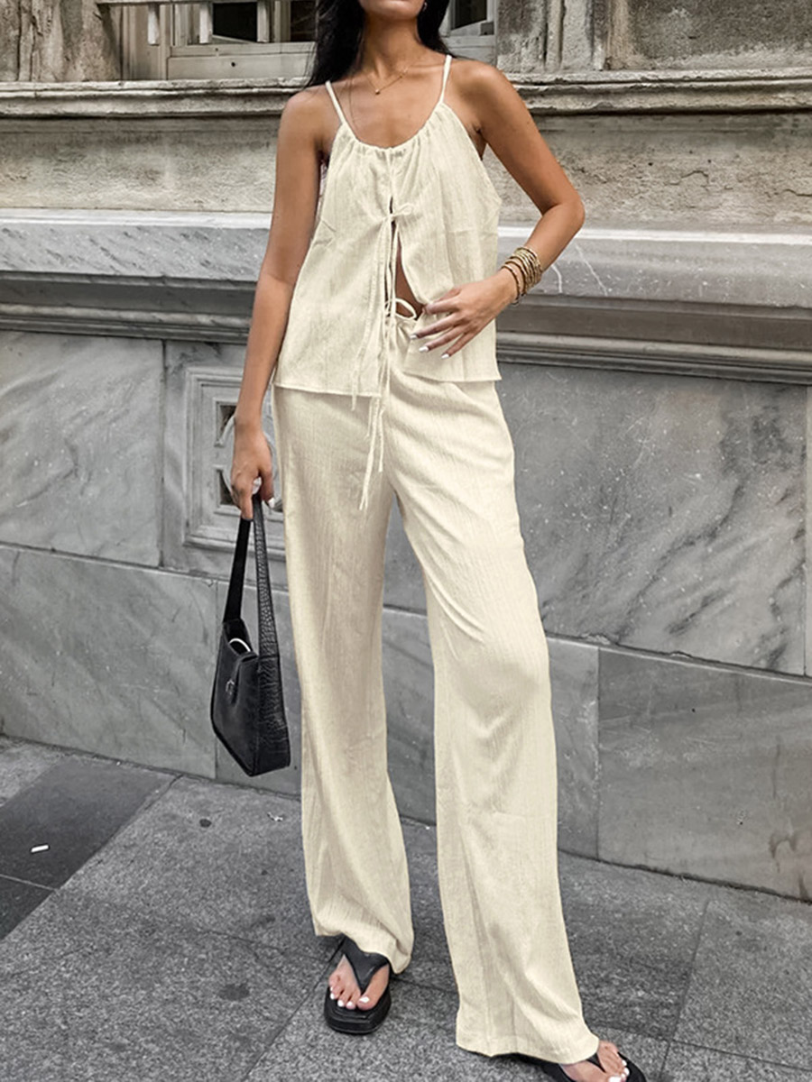 2026 Women Two Piece Set Women - огляд і ціна Linen Pant Wide