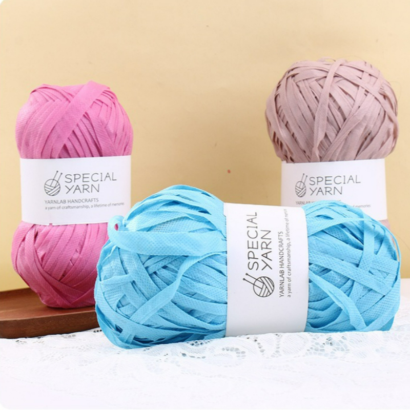 100g/pcs Raffia Flat Yarn for  - огляд і ціна Crochet Bag Raffia