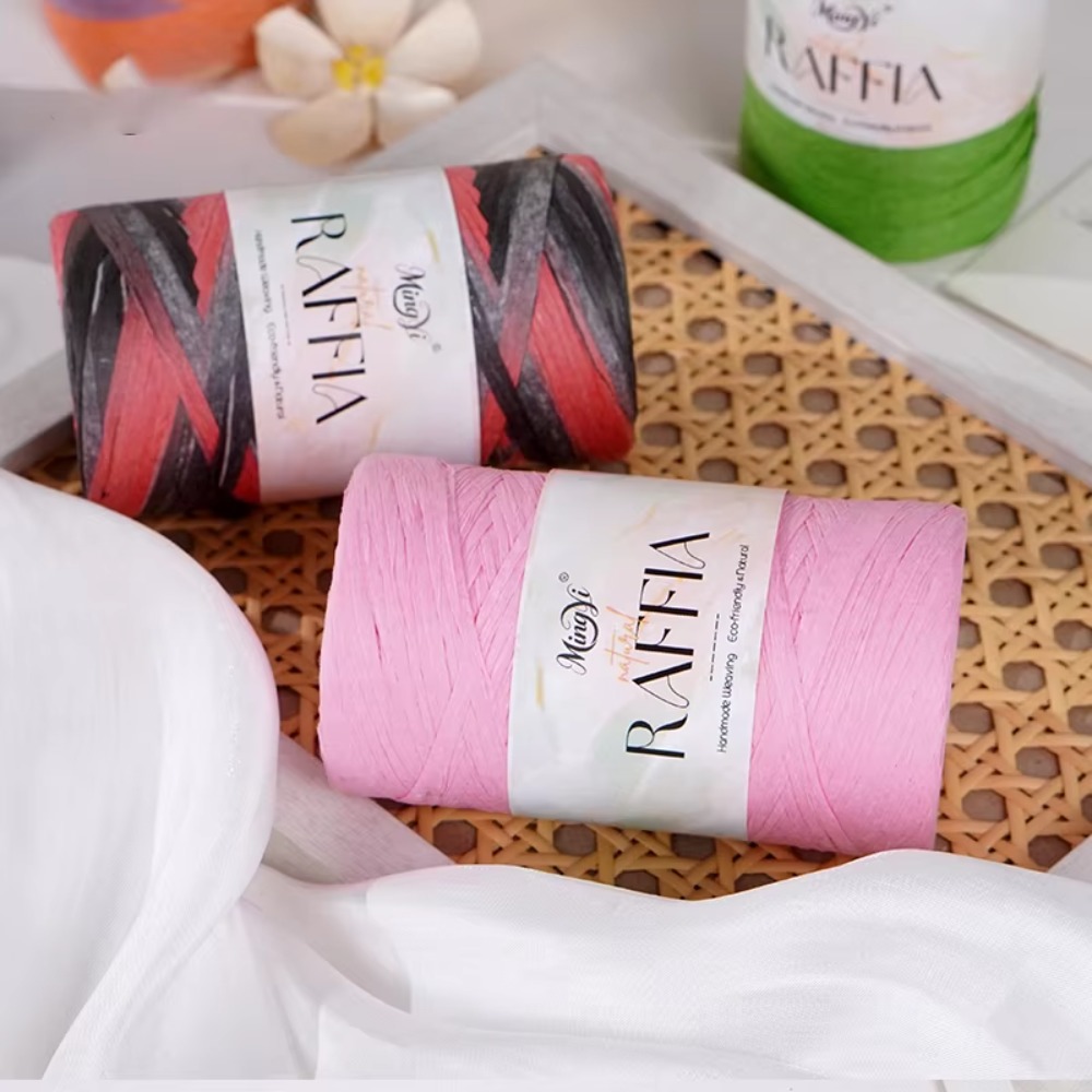 DIY Multi-Colored Raffia Yarn  - огляд і ціна Crochet Bag Raffia