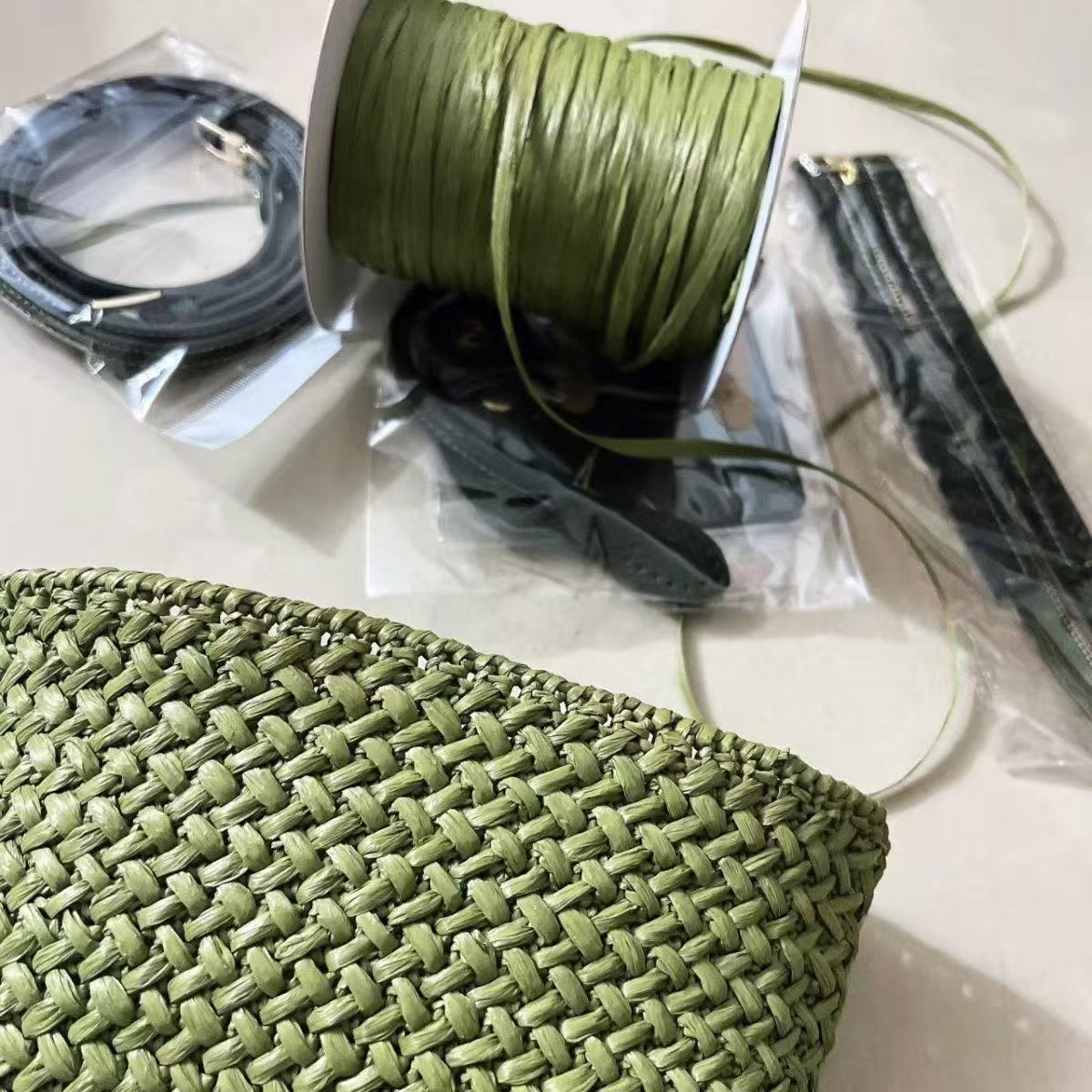 120g/roll Matte Raffia Grass C - огляд і ціна Crochet Bag Raffia