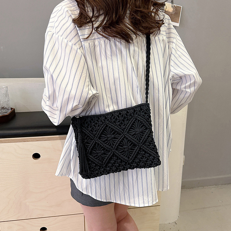Fashion Woven Hollow Out Shoul - огляд і ціна Crochet Bag Raffia