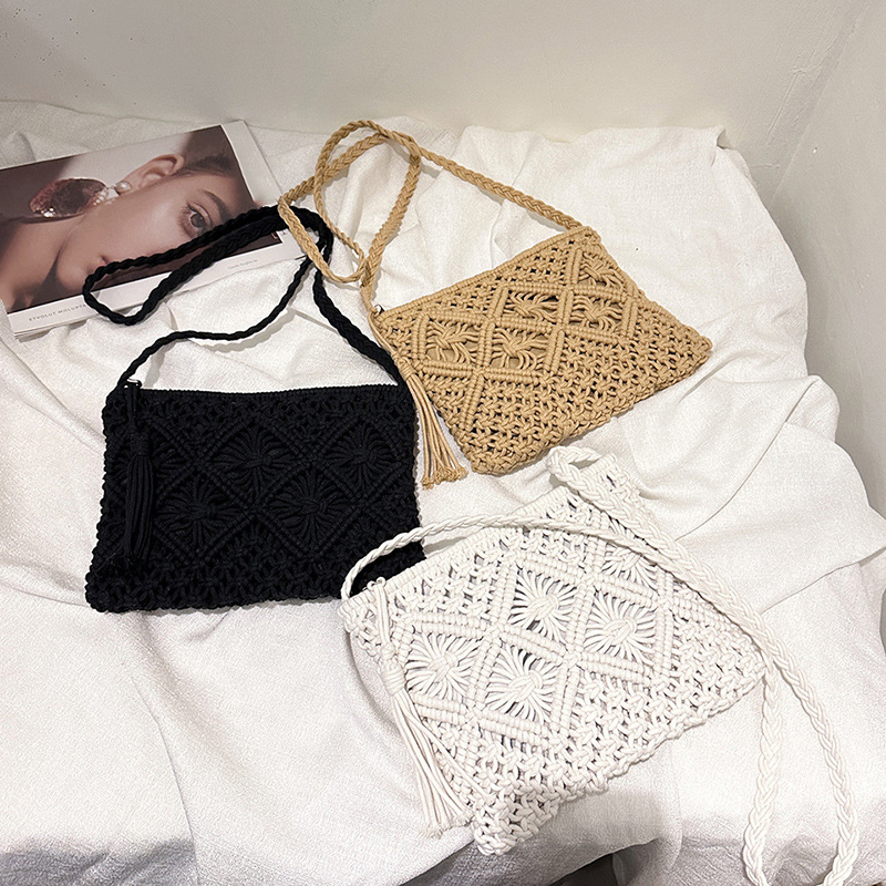 Fashion Woven Hollow Out Shoul - огляд і ціна Crochet Bag Raffia