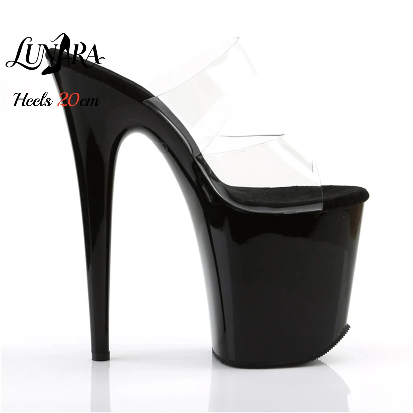 20cm Clear PVC Strappy Ultra H - огляд і ціна Sandal Strappy Heeled