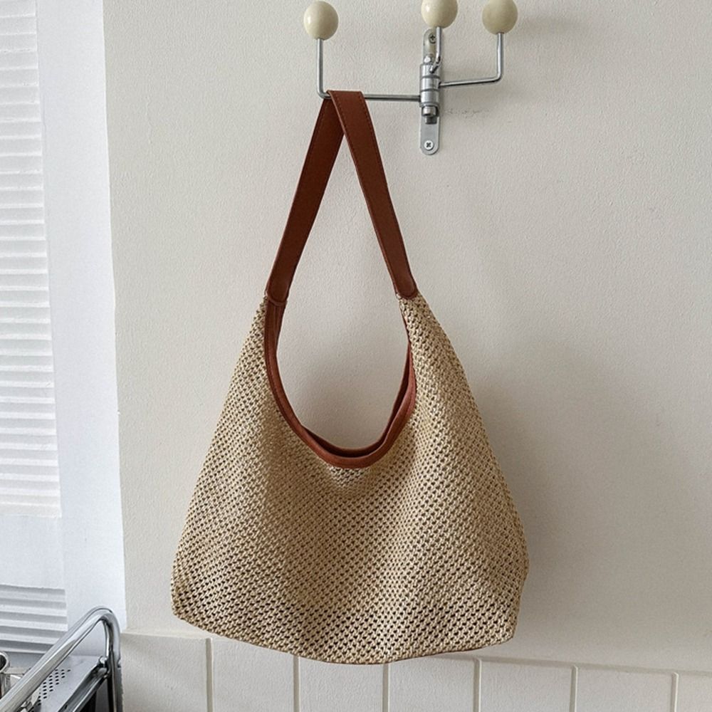 Cute Solid Color Weave Straw B - огляд і ціна Tote Bag Beach