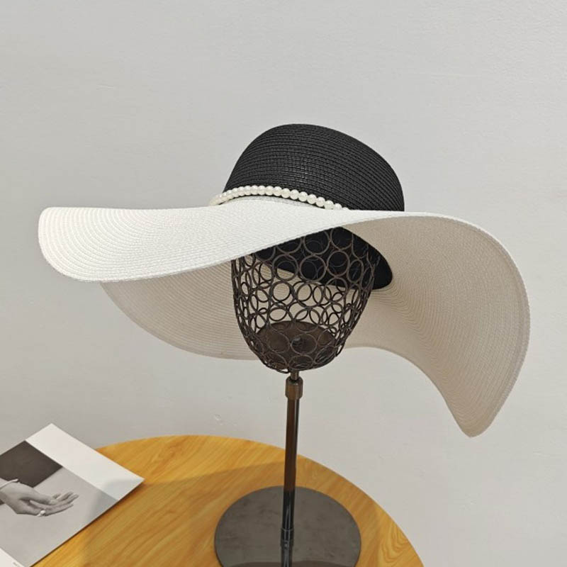 Two Tones Wide Brim Summer Hat - огляд і ціна Hat Floppy Wide