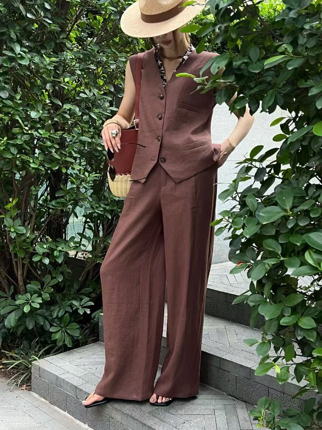 Old Man Qian's linen casual tw - огляд і ціна Linen Pant Wide