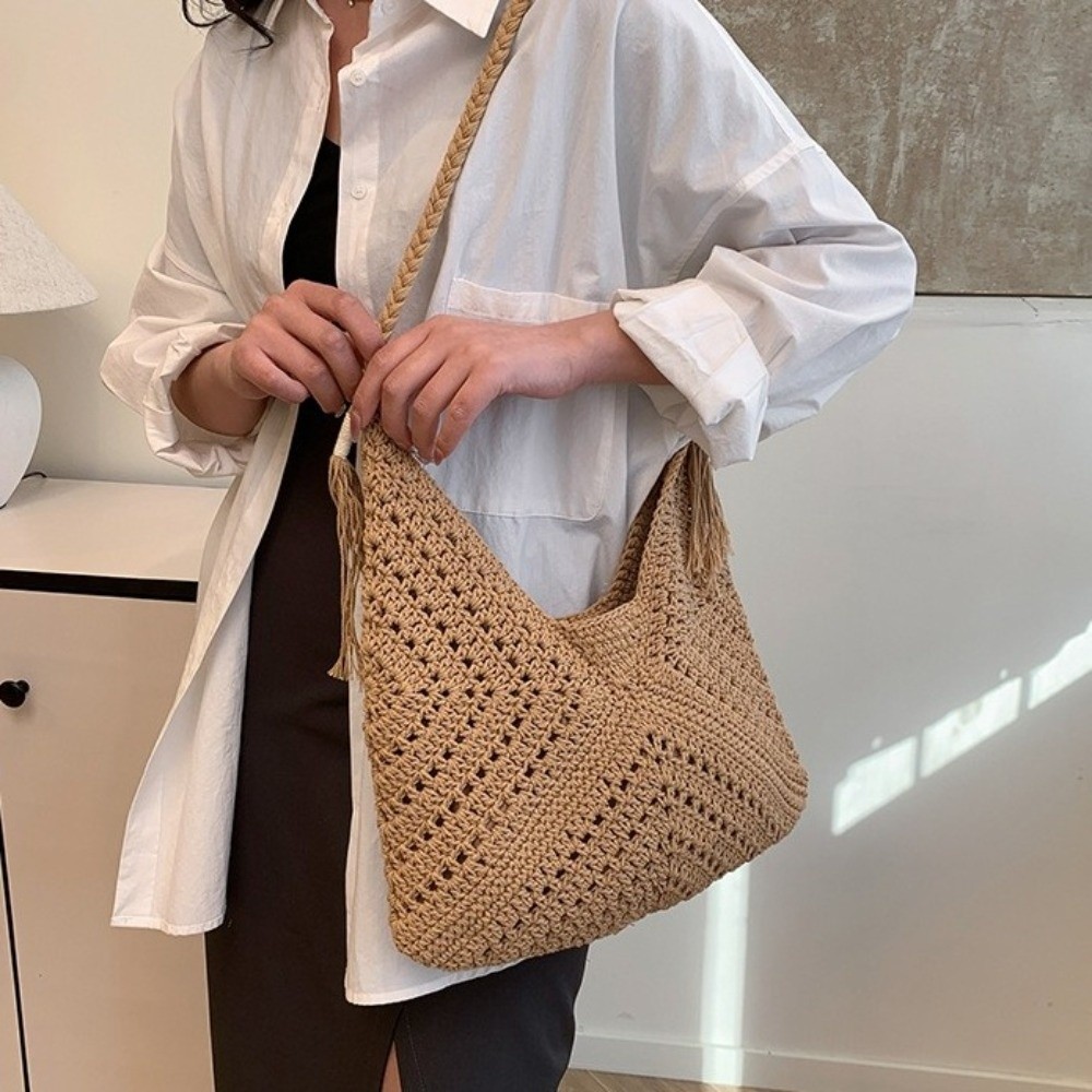 Summer Bohemian Knitted Should - огляд і ціна Tote Bag Beach