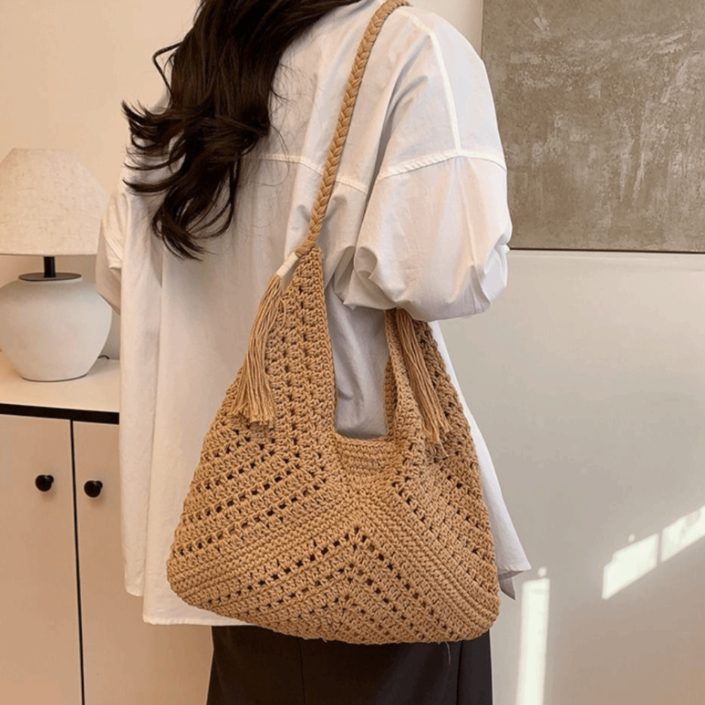 Summer Bohemian Knitted Should - огляд і ціна Tote Bag Beach