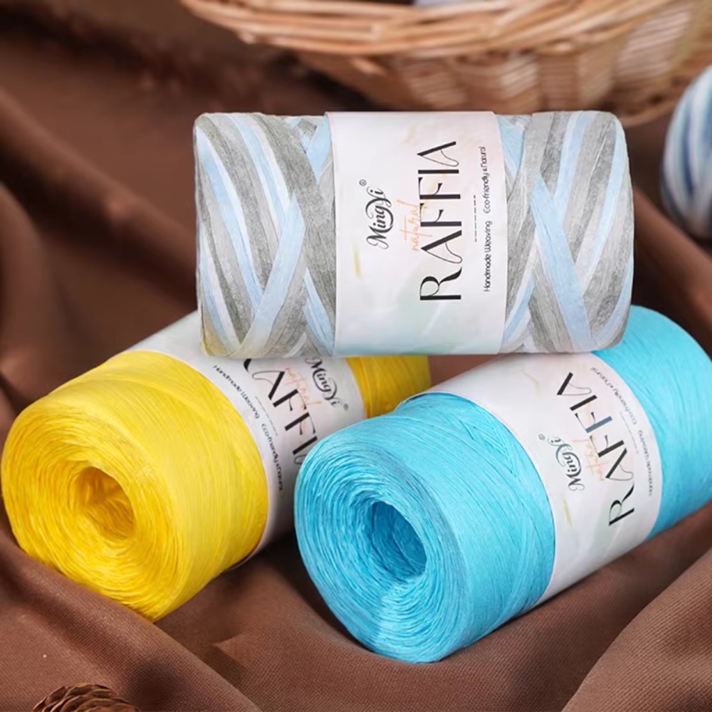 DIY Multi-Colored Raffia Yarn  - огляд і ціна Crochet Bag Raffia
