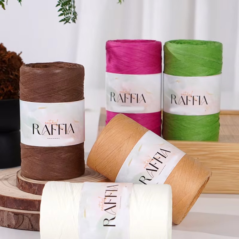 DIY Multi-Colored Raffia Yarn  - огляд і ціна Crochet Bag Raffia