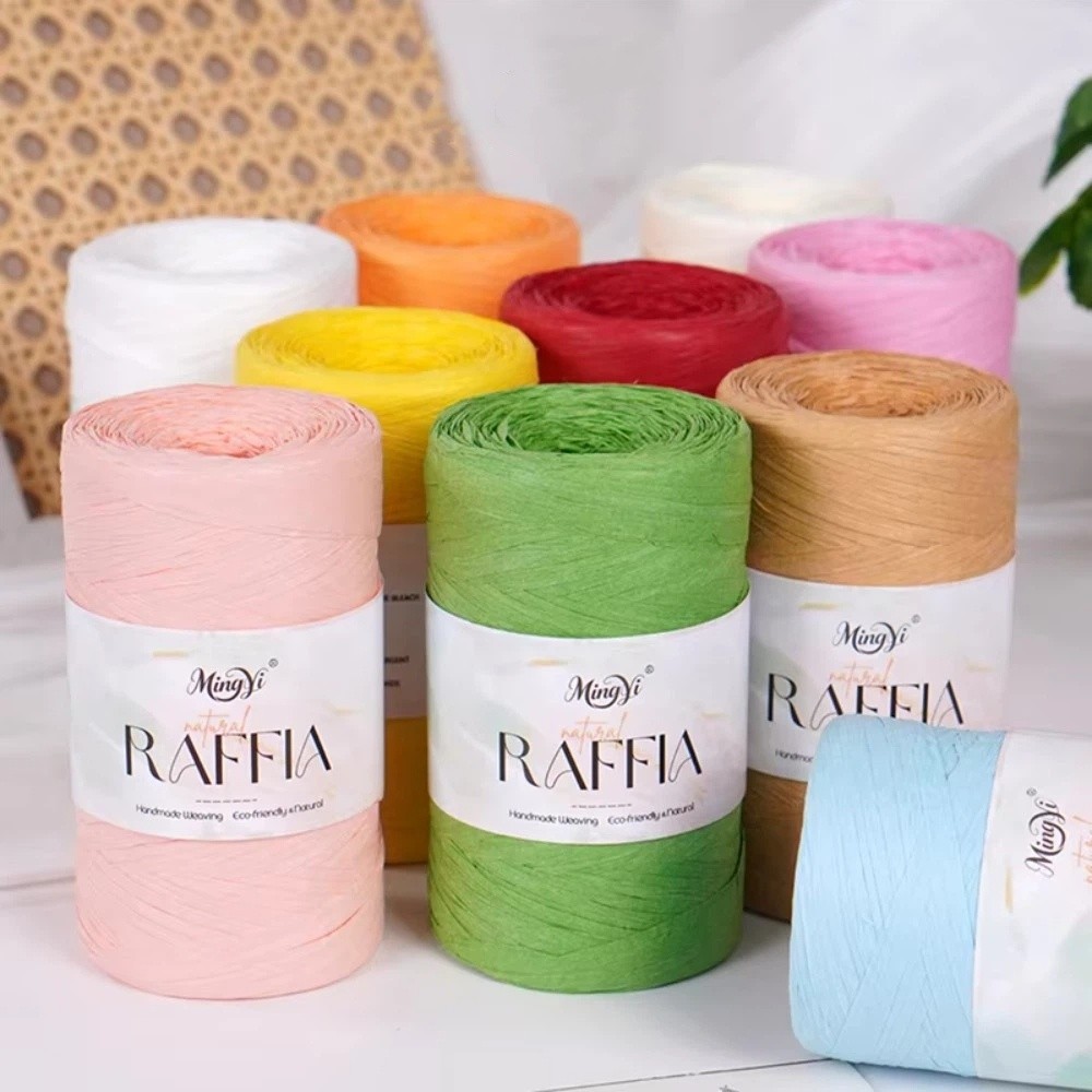 DIY Multi-Colored Raffia Yarn  - огляд і ціна Crochet Bag Raffia
