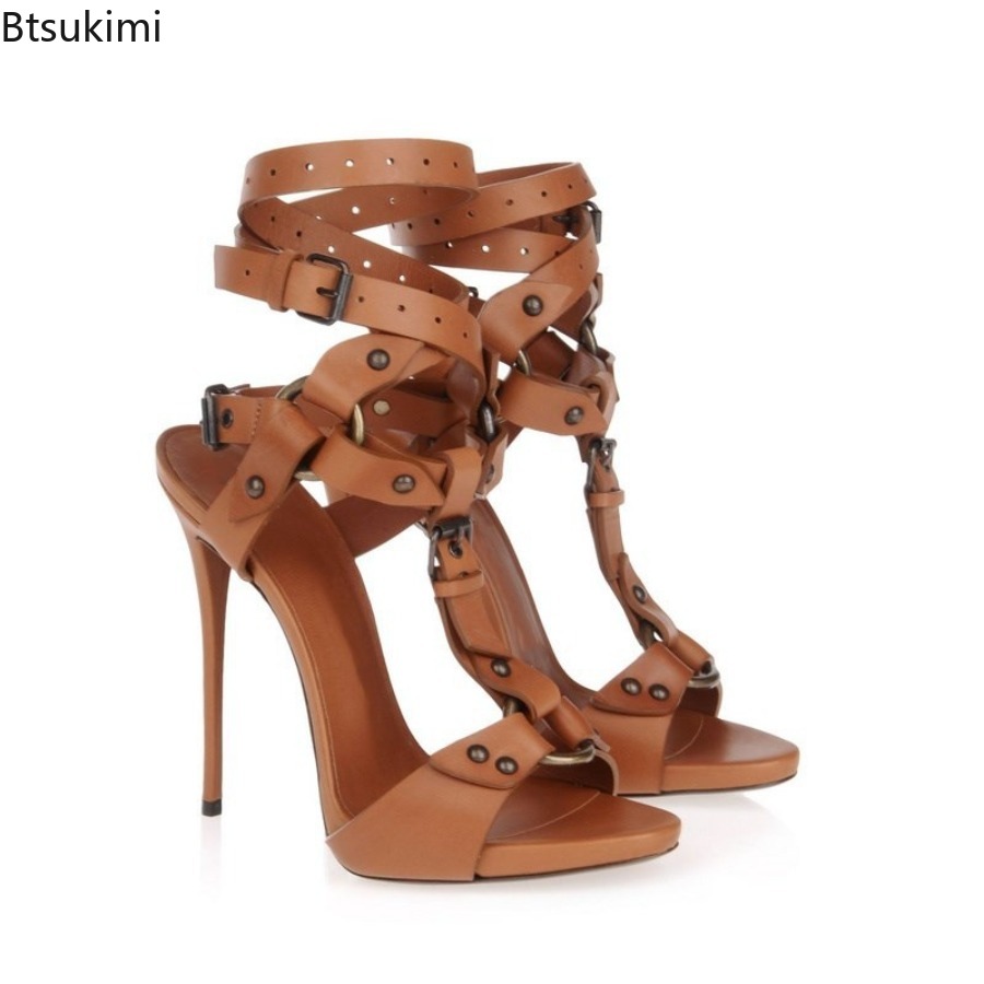 Sexy Circle Cross Strappy Glad - огляд і ціна Sandal Strappy Heeled