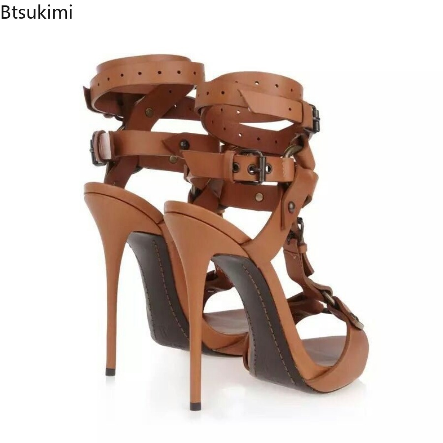 Sexy Circle Cross Strappy Glad - огляд і ціна Sandal Strappy Heeled