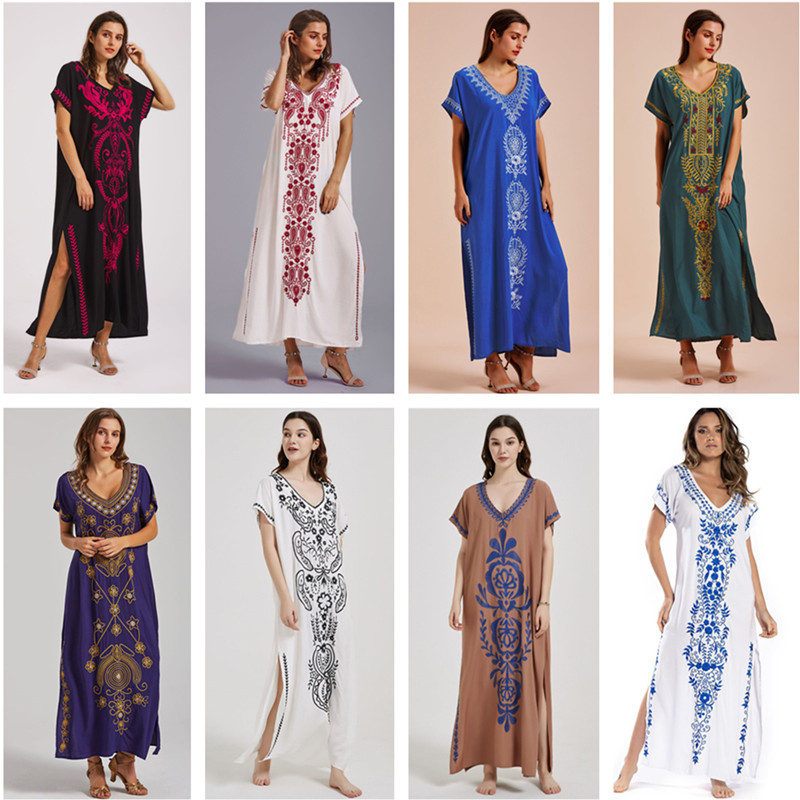 Swimsuit Cover Ups Embroidery  - огляд і ціна Cover Up Kaftan