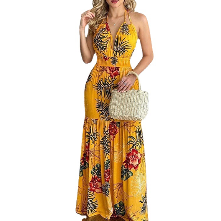 Floral Maxi Dress Long Backles - огляд і ціна Maxi Dress Halter