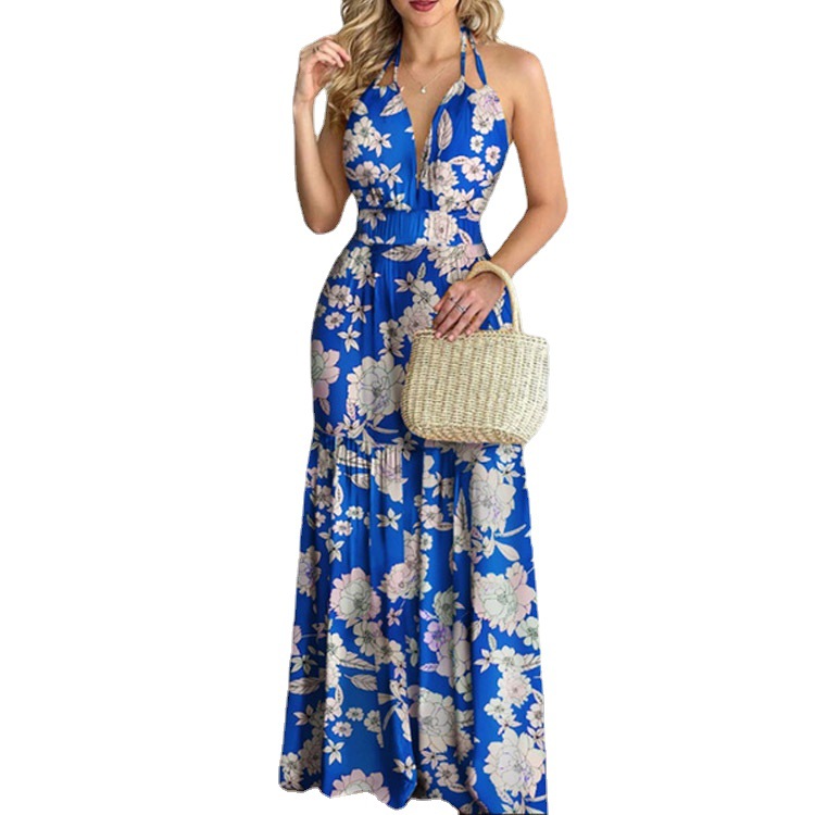Floral Maxi Dress Long Backles - огляд і ціна Maxi Dress Halter