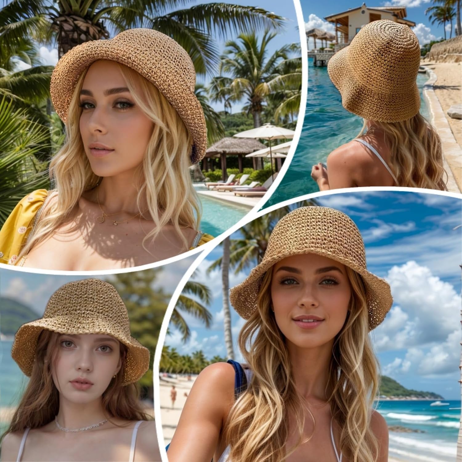 Floppy Big Beach Straw Hats fo - огляд і ціна Hat Floppy Wide