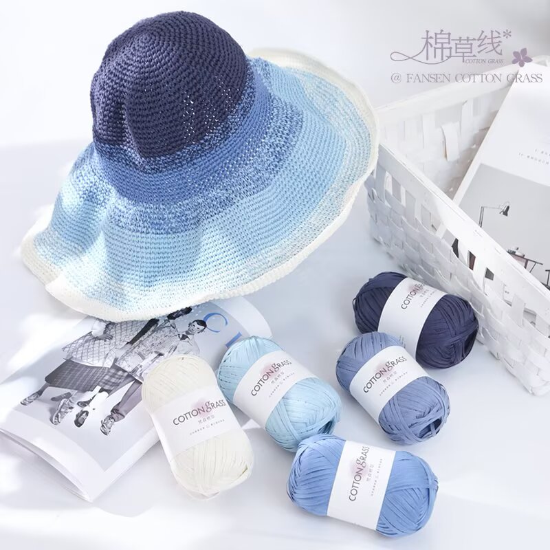 50g Cotton Grass Yarn Raffia S - огляд і ціна Crochet Bag Raffia