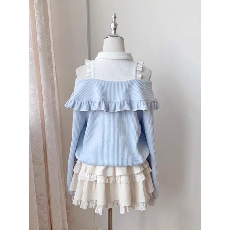 Kawaii Soft Girl Lolita 2 Piec - огляд і ціна Blouse Off Shoulder
