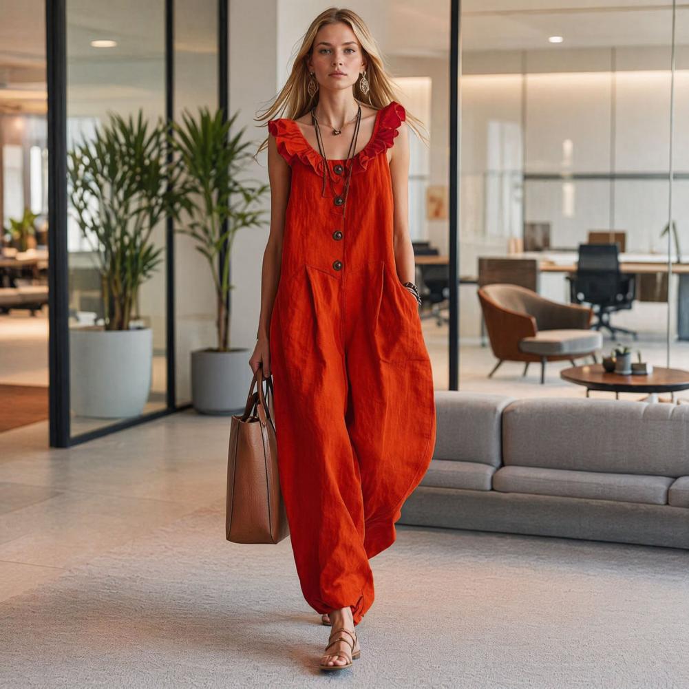 Relaxed Fit Romper Women Women - огляд і ціна Jumpsuit Linen Relaxed
