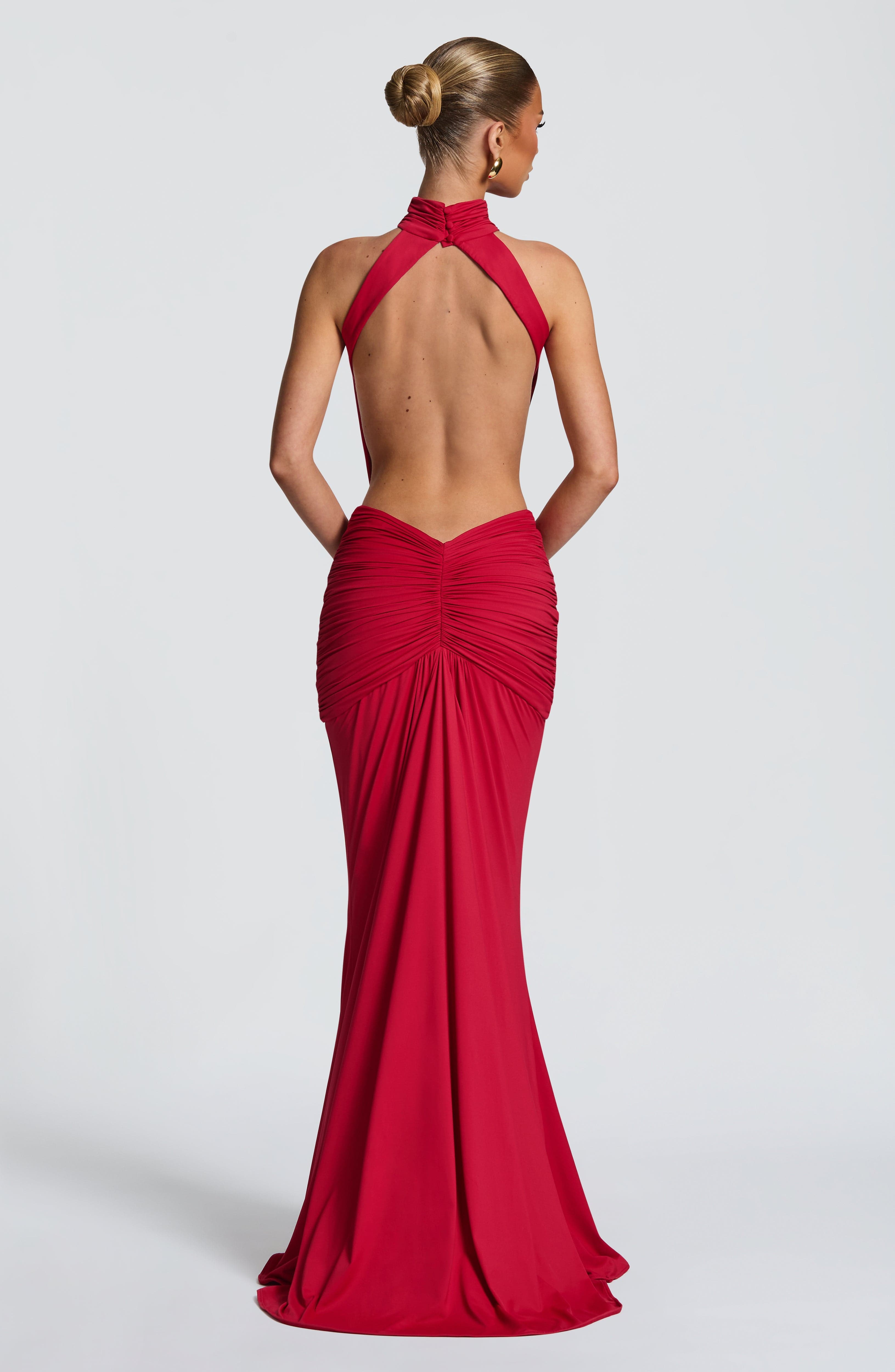Halter High Neck Cutout Waist  - огляд і ціна Maxi Dress Halter