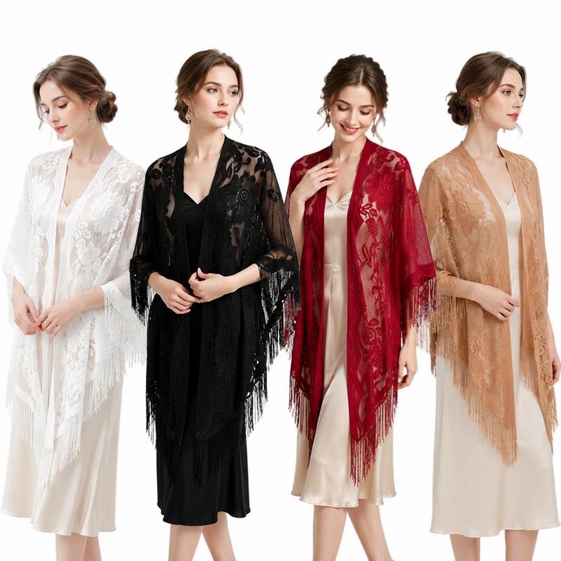 Floral Lace Shawl Wrap Women E - огляд і ціна Kimono Sheer Floral