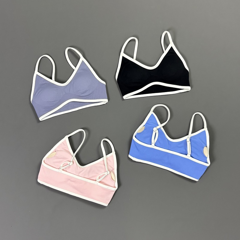 Women Contrastline Yoga Bra V  - огляд і ціна Crop Top Crochet