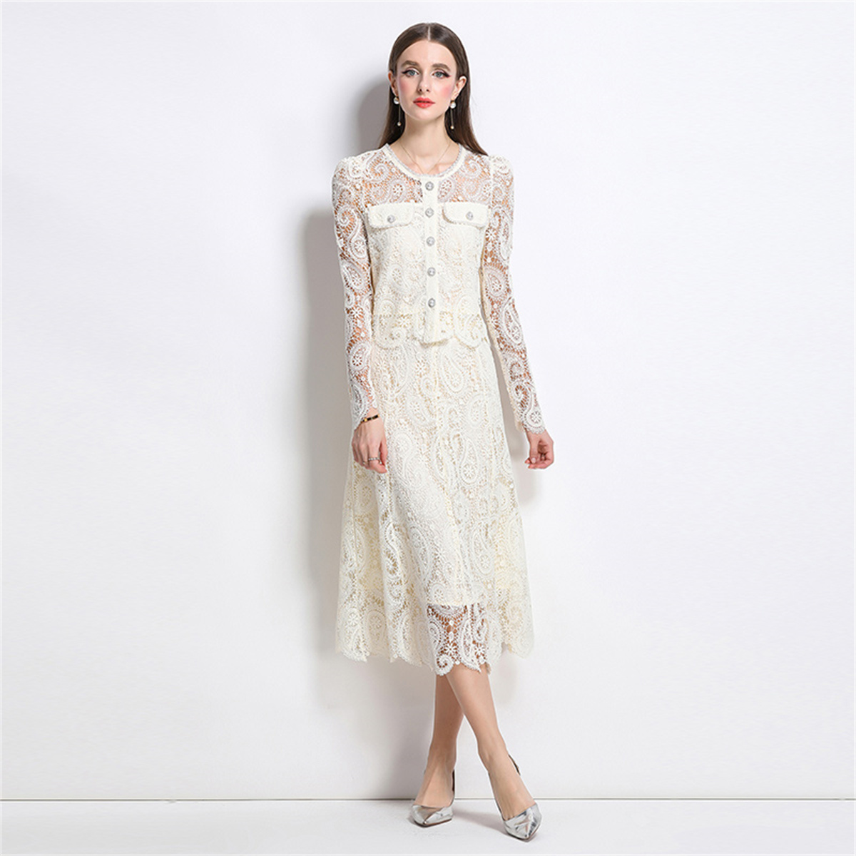 Spring Sweet Lace Flower Embro - огляд і ціна Midi Skirt Floral