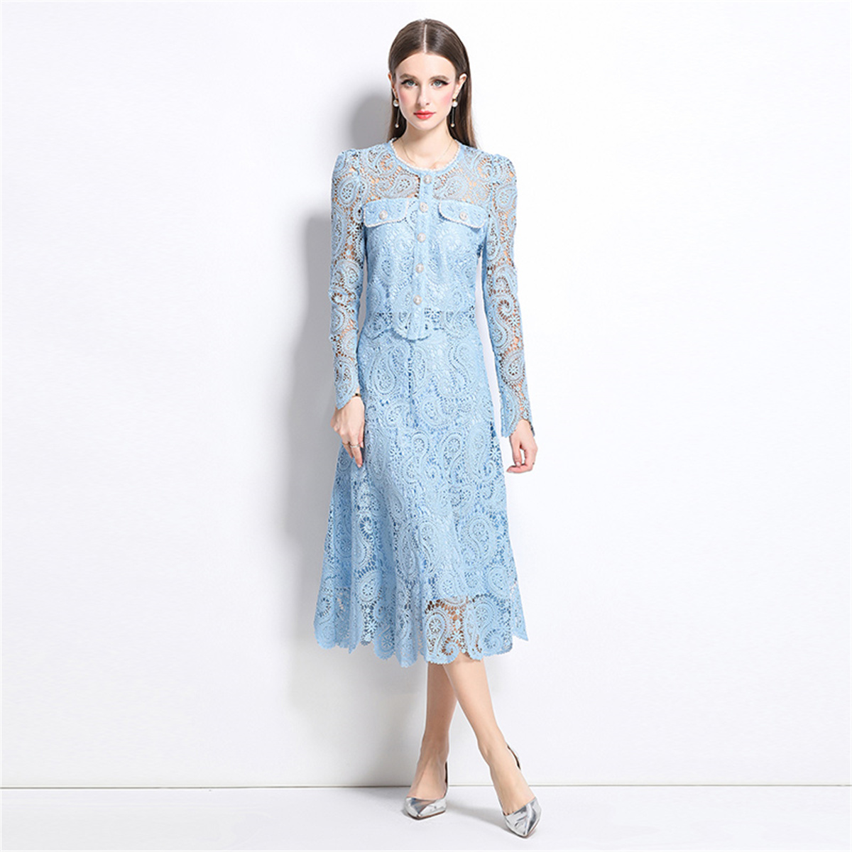 Spring Sweet Lace Flower Embro - огляд і ціна Midi Skirt Floral