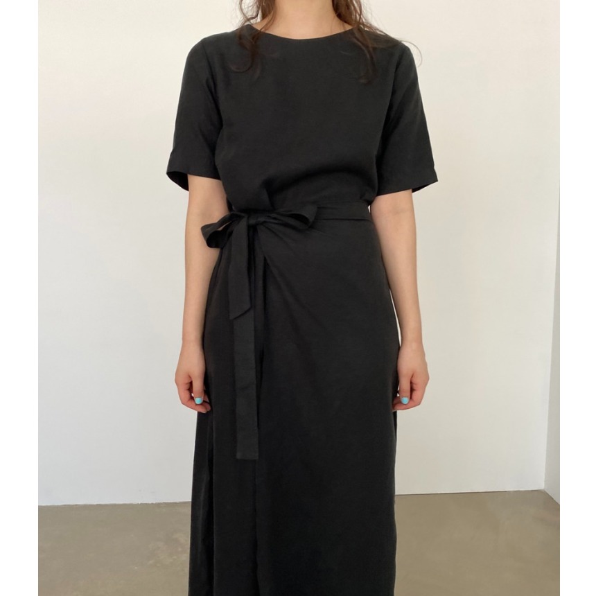 Elegant Cotton Linen Wrap Dres - огляд і ціна Linen Dress Wrap