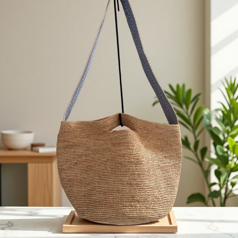 New Raffia Rainbow Bucket Bag  - огляд і ціна Crochet Bag Raffia