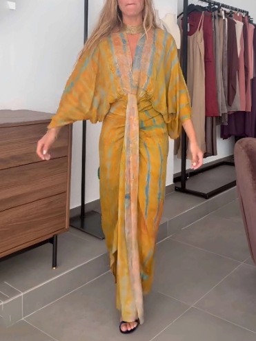 Summer Dress Women's Linen V N - огляд і ціна Linen Dress Wrap