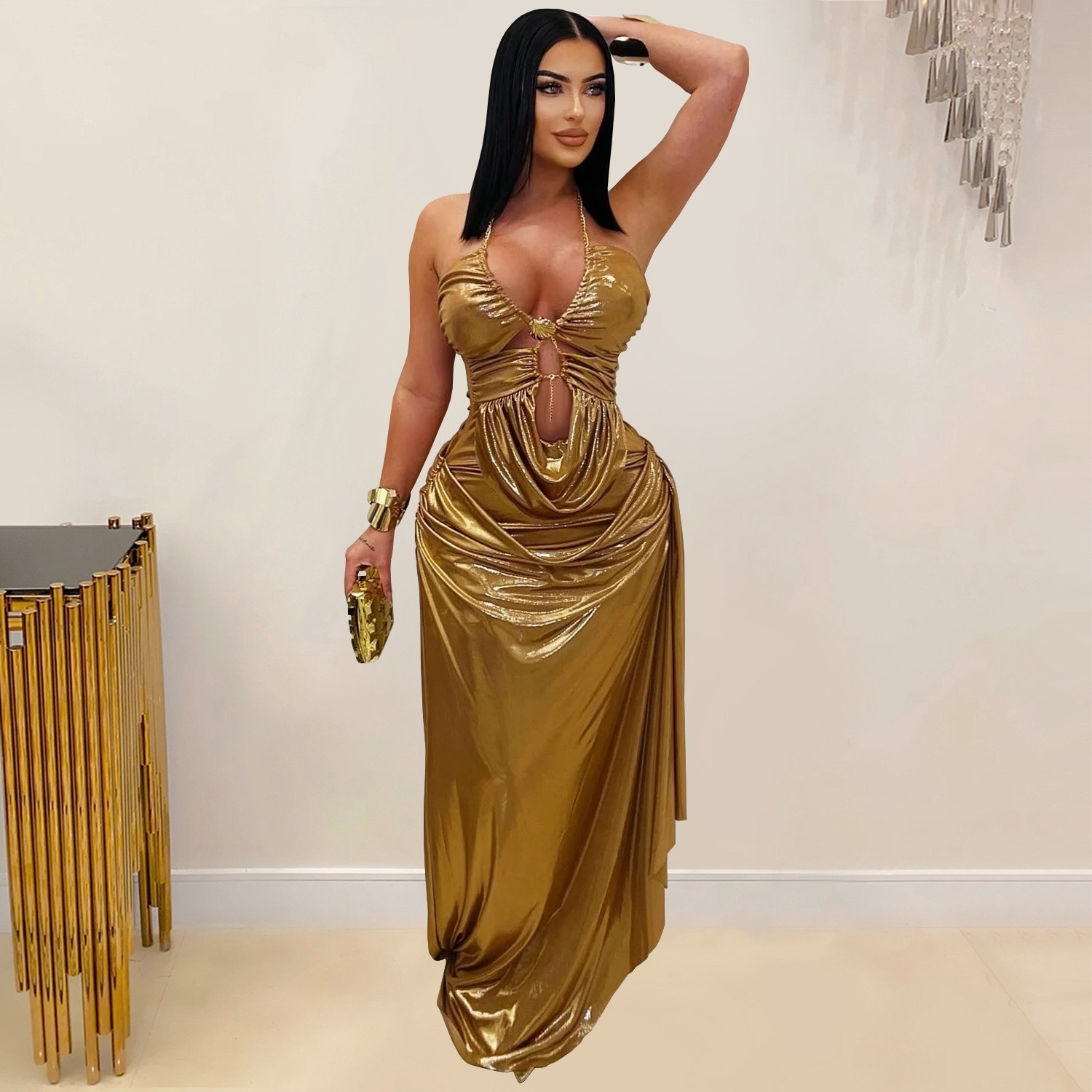 Wedding Guest Dress Evening Ha - огляд і ціна Maxi Dress Halter