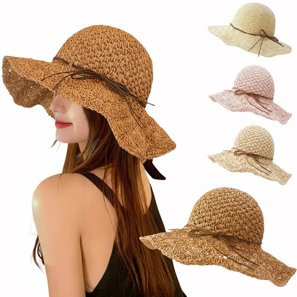 Handwoven Crochet Straw Hat Wi - огляд і ціна Hat Floppy Wide