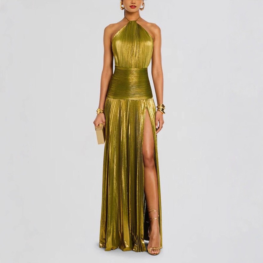 Elegant Party Dress Sleeveless - огляд і ціна Maxi Dress Halter