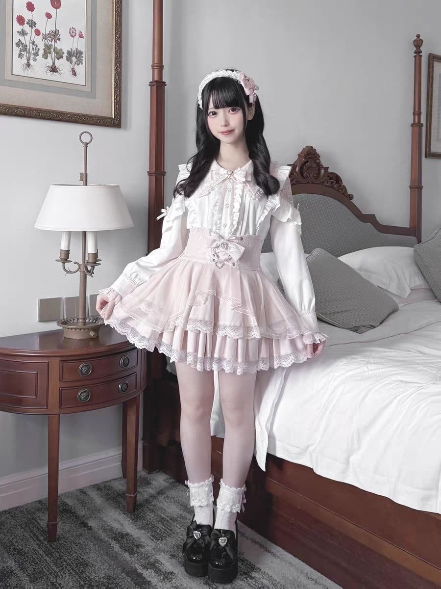 Harajuku Kawaii Skirt Sets Wom - огляд і ціна Blouse Off Shoulder