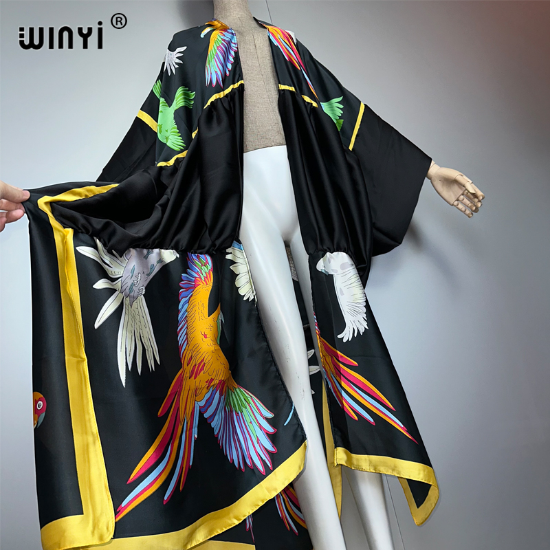 WINYI print boho kimono maxi b - огляд і ціна Cover Up Kaftan