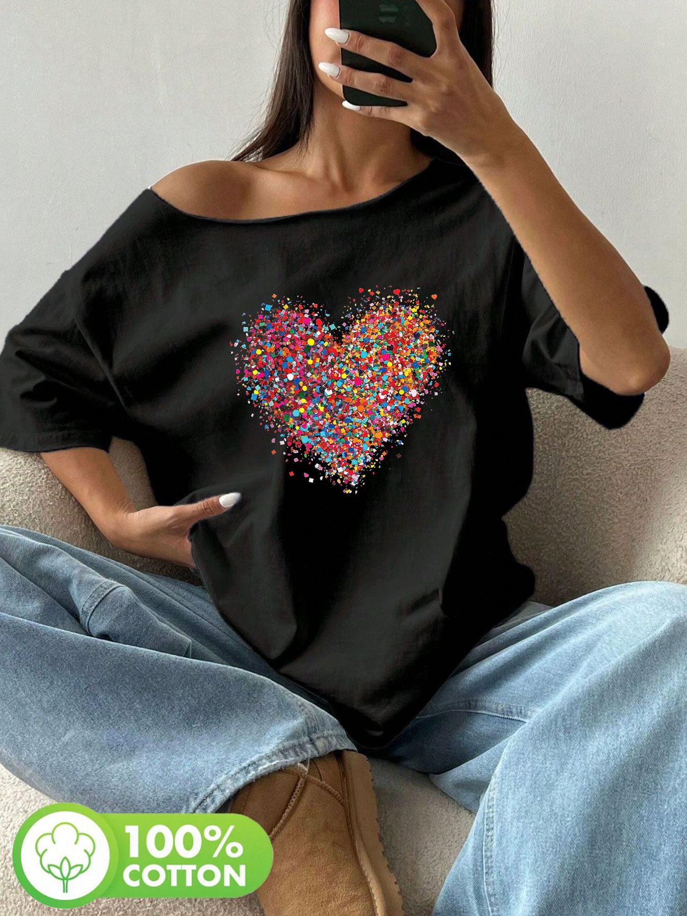 Plus Size 100% Cotton Shoulder - огляд і ціна Blouse Off Shoulder