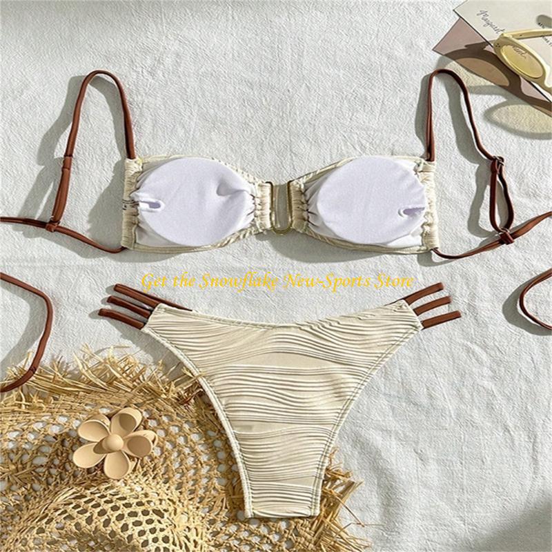 E56D Women Bandeau Swimsuit Se - огляд і ціна Swimsuit Bikini Ruched